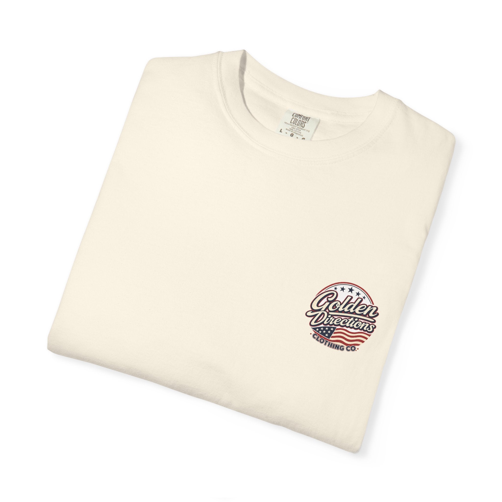 Golden Directions 250th Anniversary Tee — Retro Surf Dog USA 1776–2026