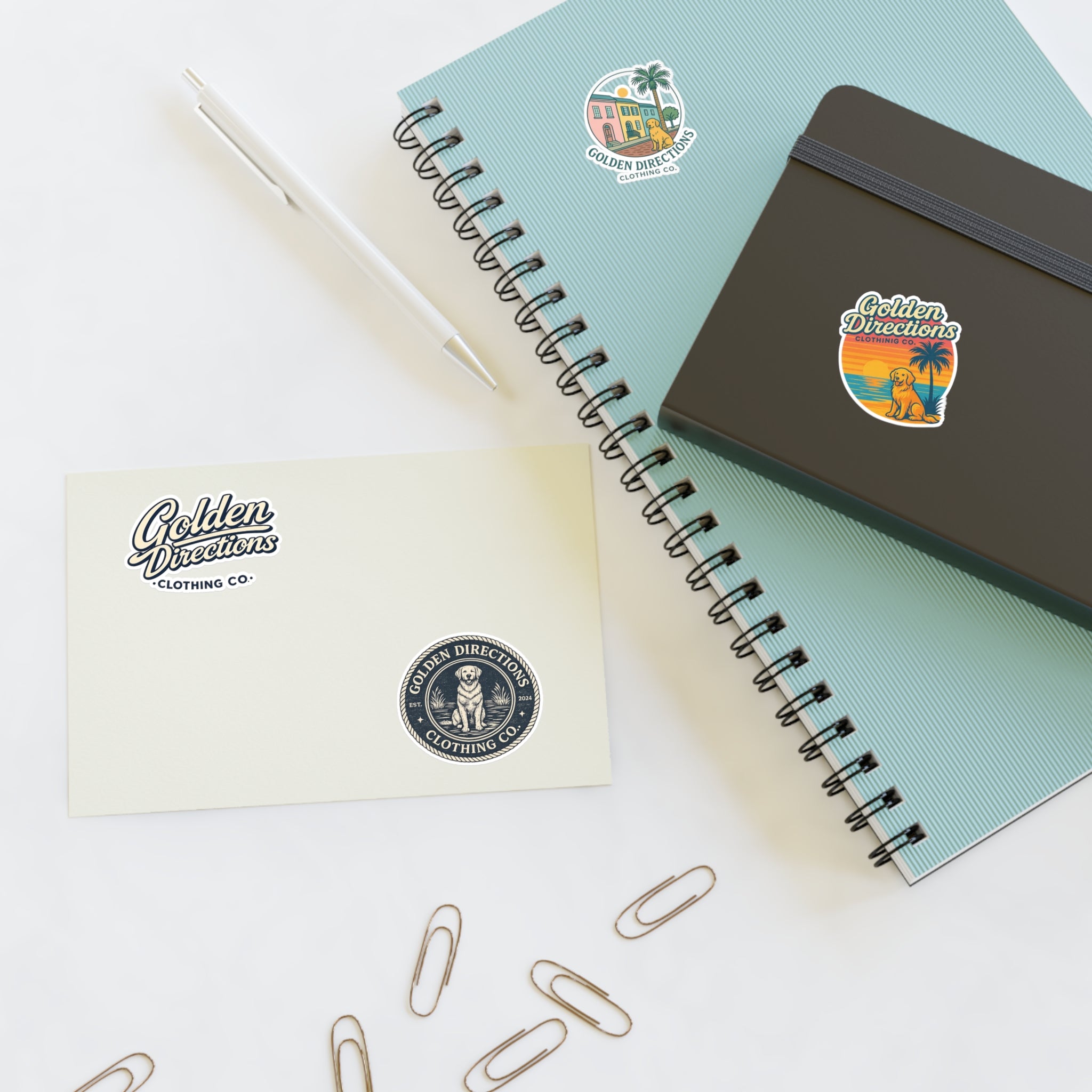 Sticker Sheet Retro Beach Logo Decals