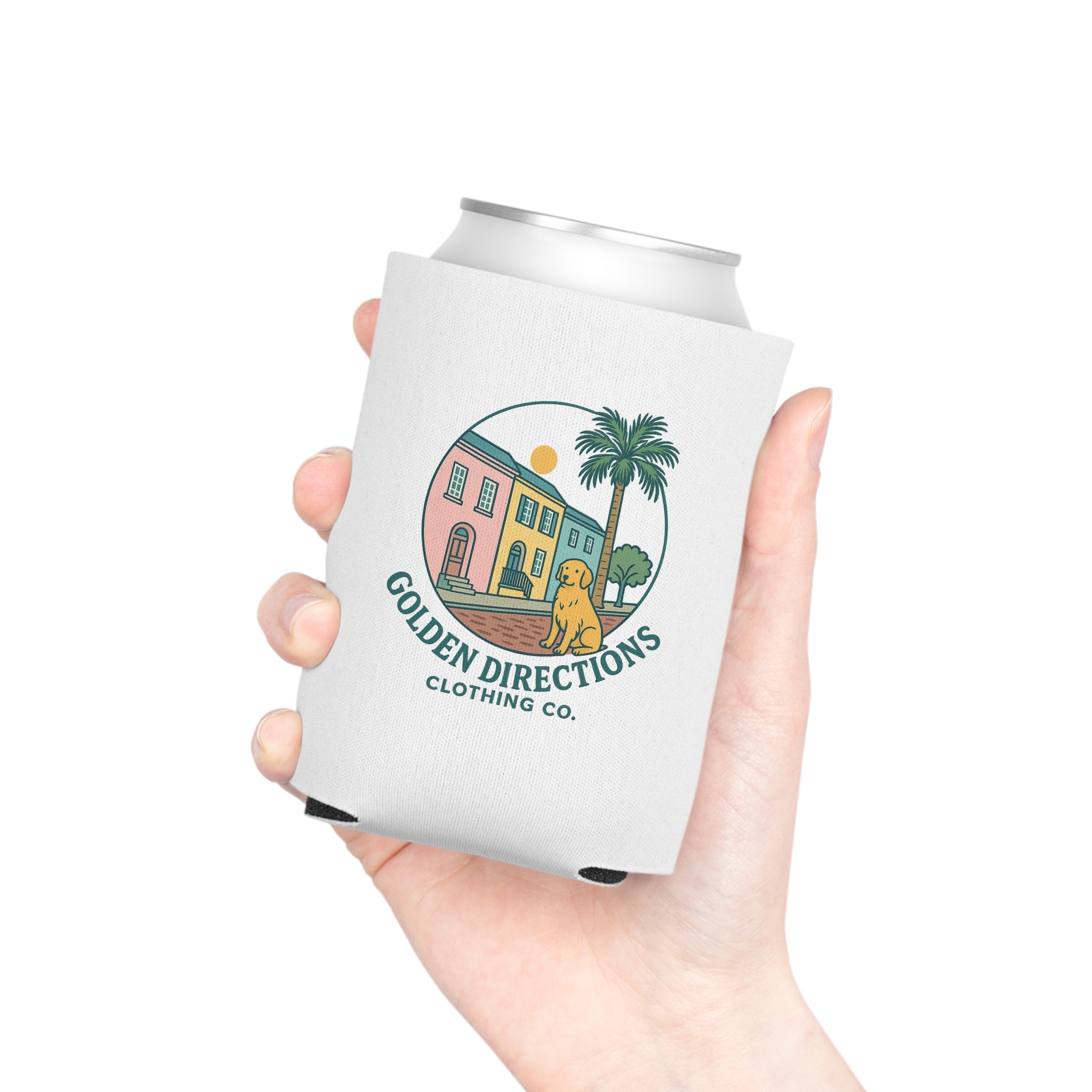 Charleston Rainbow Row Koozie