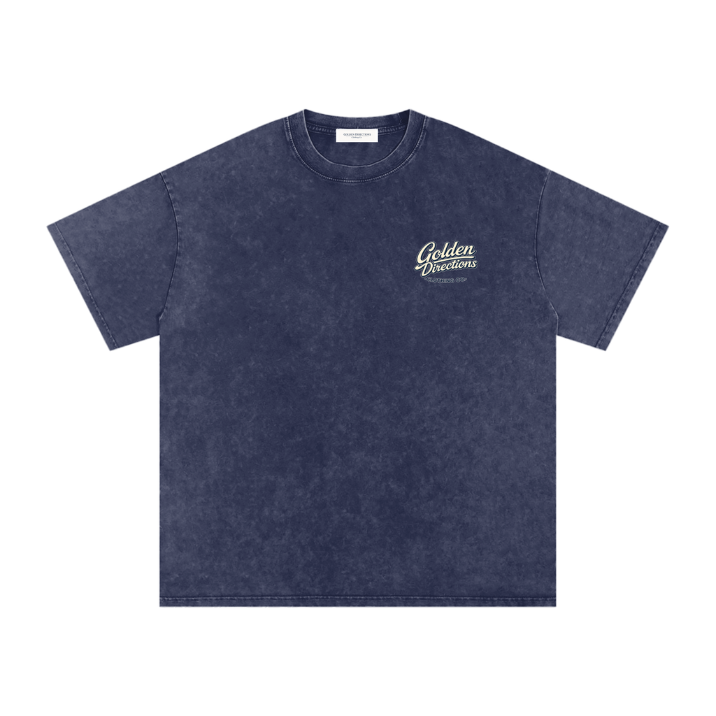 Coastal Shell Tee Snow Washed Oversized Cotton T-Shirt